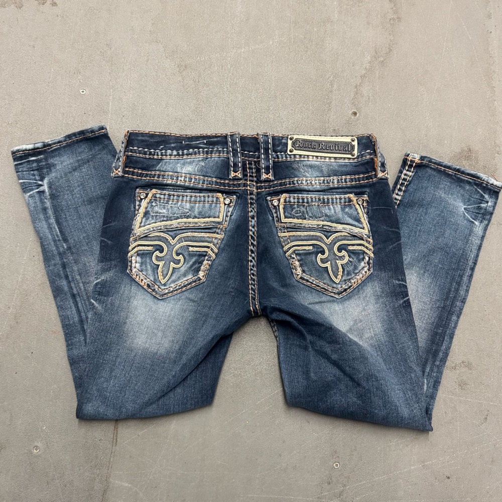 Rock revival denim capris